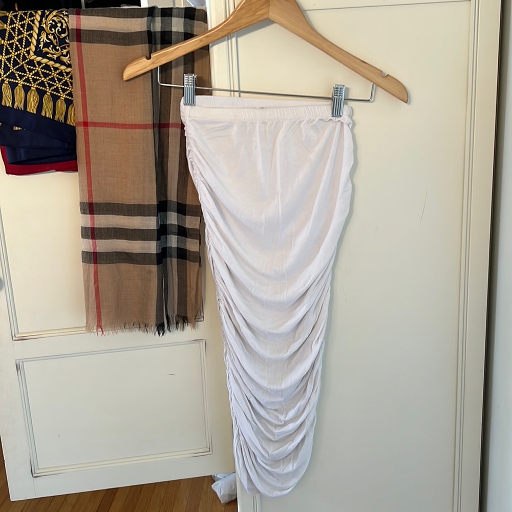 White Boutique Vintage Strapless Dress Skirt